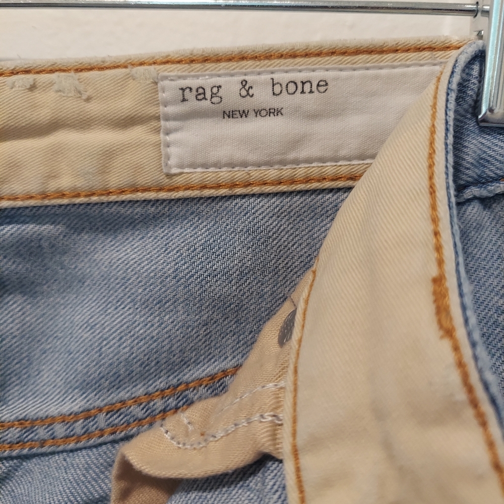 rag & bone Featherweight Logan Mid-Rise Wide-Leg Jeans Sz 27 - Picture 9 of 12